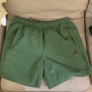 Green Size XL Adidas Athletic Shorts (small tear along leg in photo)